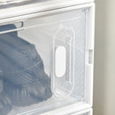 Scarpiera Modulare 25x35x19 cm con 8 Cubi Contenitori e Porta Magnetica in PP Bianco e Trasparente      