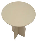 Tavolinetto Dune Ø45x58 cm in Ferro Crema      