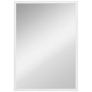 Specchio da Parete Rettangolare 50x70 cm in Vetro e MDF Bianco      