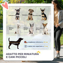 Passeggino per Cani Piccoli Pieghevole Maniglione Reversibile 76,5x52x95cm Rosso