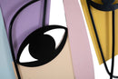Pannello da Muro Eyes 120x2x72 cm in Ferro Multicolor      