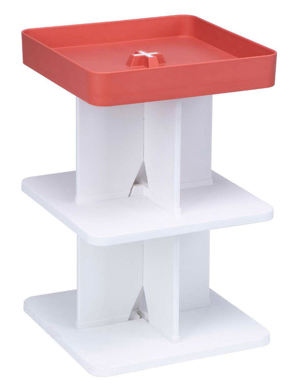 Tavolino Moderno 40x40x60,5 cm in Polipropilene Rigido Rosso sconto