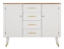 Mobile Matera 117x90x37 cm in Legno MDF e Ferro Bianco/Marrone