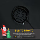 Babbo Natale Gonfiabile con Albero H150 cm Luminoso con LED Rosso