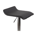Set 2 Sgabelli 38x40x54/74 cm in Ecopelle con Base Cromata Nero