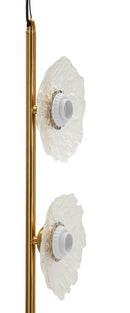 Lampadario Emily Verticale Vetro Trasparente 15x16x110 cm in Ferro e Vetro Oro e Trasparente      
