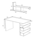 Scrivania 120x56x74H cm con mensola Mikro Bianca