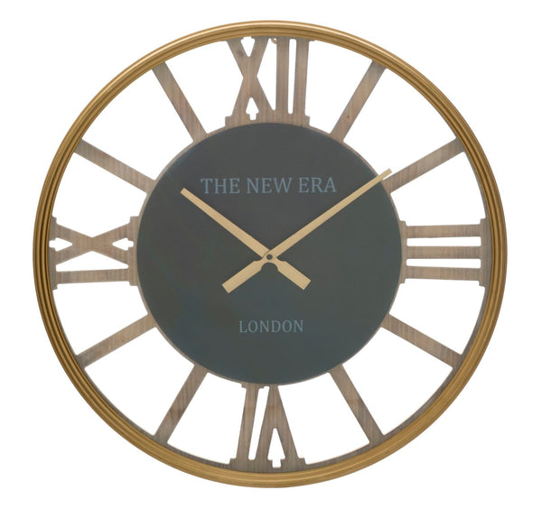 Orologio da Muro New Era Ø60x6,5 cm MDF e in Ferro Marrone online