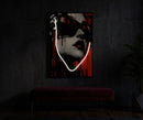 Stampa con LED su Tela Psyco 60x3,5x90 cm in Tela e Plastica e MDF Multicolor      