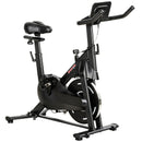 Cyclette Magnetica Regolabile 103x49x98-112 cm con Display LCD e Supporto per Tablet in Acciaio e ABS Nero      