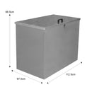 Contenitore per Mangimi 88,5x67,5x125,5 cm in Acciaio 2 Scomparti  