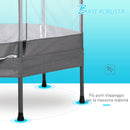Trampolino Tappeto Elastico per Bambini 150x133x168 cm  Grigio Chiao