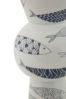 Vaso Ceramica Fish Tall Ø14x38,5 cm in Ceramica Multicolor      