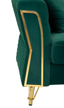 Divano Emy Verde con Cuscini 162x83x76 cm in Legno e Poliestere      