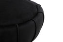 Sgabello Flower Nero Ø 40x44 cm in Legno e Plastica