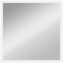 Specchio da Parete Rettangolare 50x50 cm con Ganci in Vetro e MDF Bianco      
