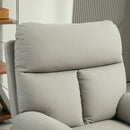 Poltrona Reclinabile 140°  con Poggiapiedi 84x91x102 cm in Microfibra Grigio  