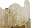 Lampada da Muro Gris 20x14x28 cm in Vetro e Ferro Oro e Bianco      