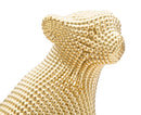 Statua Leopardo Oro 23x15,5x29 cm in Poliresina 