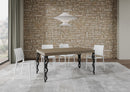 Tavolo Allungabile 160-420x90x77 cm Karamay Tortora Telaio Antracite 