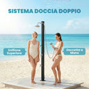 Doccia Solare 20L 11x11x217 cm Protezione Antigelo Brevettata Plastica e ABS Nero      