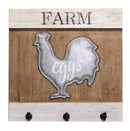 Appendino in legno gallina 3 posti cm 40x40x7,5