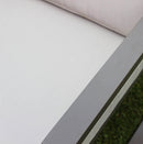 Set Salotto da Giardino Divano 2 Poltrone e Tavolino con Cuscini in Alluminio Taupe