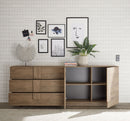 Madia Design Moderno 2 Ante 3 Cassetti Jupiter 241x44x90 cm Noce Mercure