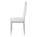 Set 4 Sedie 41x41x96 cm in Similpelle da Interno Bianche