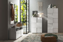 Mobile Multiuso 2 Ante con 5 Ripiani 78x36x115,5 cm Modello Dama Bianco Lucido