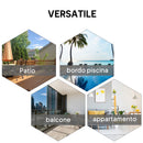 Set 2 Sedie da Giardino 58x64x94 cm Pieghevoli con Braccioli in Metallo e Texteline Nero      