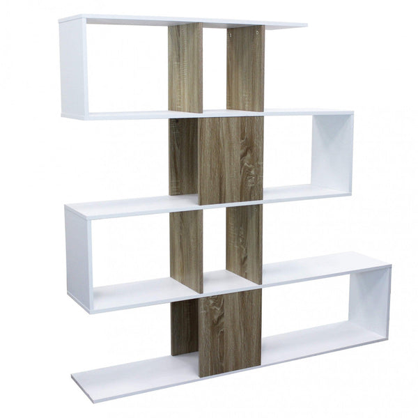 Libreria Adrianne 145x29x145 h cm in Truciolare bilaminato Bianco prezzo