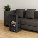 Tavolino da divano 37x45x67 cm Edi  porta pc e riviste antracite