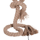 Lampada da Comodino Abat jour in Corda di Canapa Beige 40x40x65 cm 