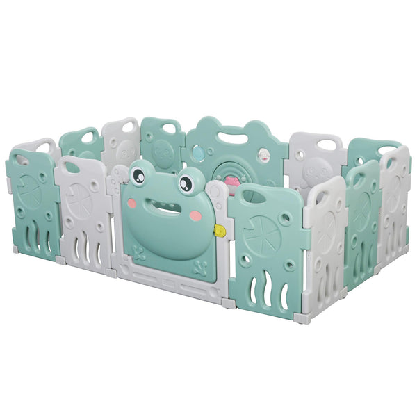 prezzo Box Recinto Attività per Bambini 154x154x62 cm in Plastica Verde