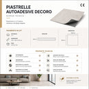 Set 22 Piastrelle Autoadesive per Pavimento e Parete 30x30 cm 2 mq in LTV PVC Effetto Marmo Grigio 