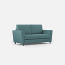 Divano 2 Posti 172x85x85 cm Yasel in Tessuto Petrolio