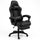 Sedia da Gaming Ergonomica con Poggiapiedi e Cuscini in PVC Nero