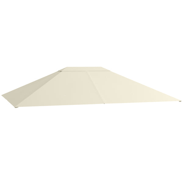 prezzo Tetto di Ricambio 4x3 m per Gazebo Anti UV con Presa d'Aria in Poliestere Bianco Crema