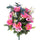 Set 2 Bouquet Artificiale Rose con Mughetti Altezza 43 cm Rosa