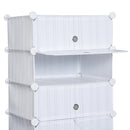 Armadio Guardaroba Scarpiera Modulare 5 Vani Bianco 49x37x108 cm 