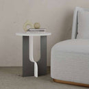 Tavolino da Soggiorno 40x40x47 cm in MDF Luna Bianco e Antracite