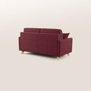 Divano Letto 3 Posti 180x94x97 cm in Tessuto Rosso