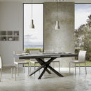 Tavolo Allungabile 120-224x90x77 cm Volantis Cemento   