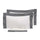 Set Lenzuola Sopra Sotto e Federe Bordi in Raso Garrini Eveline Avorio/Grigio Varie Misure