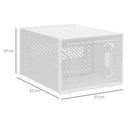 Scarpiera Modulare 25x35x19 cm con 8 Cubi Contenitori e Porta Magnetica in PP Bianco e Trasparente      