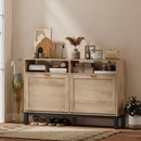 Scarpiera Salvaspazio Slim 120x29x80 cm con 2 Ante a Ribalta e Ripiani Regolabili Rimovibili per 8 Paia in MDF Noce      