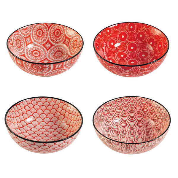 online Set 4 Ciotole Ø14x6 cm 485 ml in Porcellana VdE Tivoli 1996 Confusion