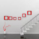 Set 3 Mensole da Parete Cubo in Fibra di Legno Incubo Blu Atollo