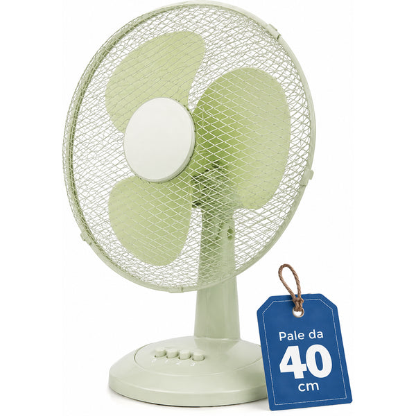 acquista Ventilatore da Tavolo Autoportante Potenza 45W Ø40cm 3 Velocità Salvia